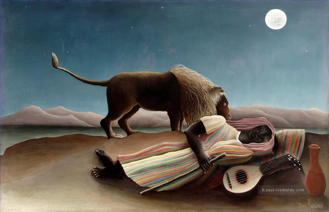 Die schlafende Gypsy La Bohemienne endormie Henri Rousseau Post Impressionism Naive Primitivism Ölgemälde